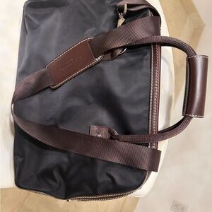 Elegant Black and Brown Laptop Bag for Men
